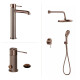 JUEGO DE GRIFERIA SIGNATURE ROSE GOLD CON LAVATORIO ALTO BRONCE-ROSE GOLD