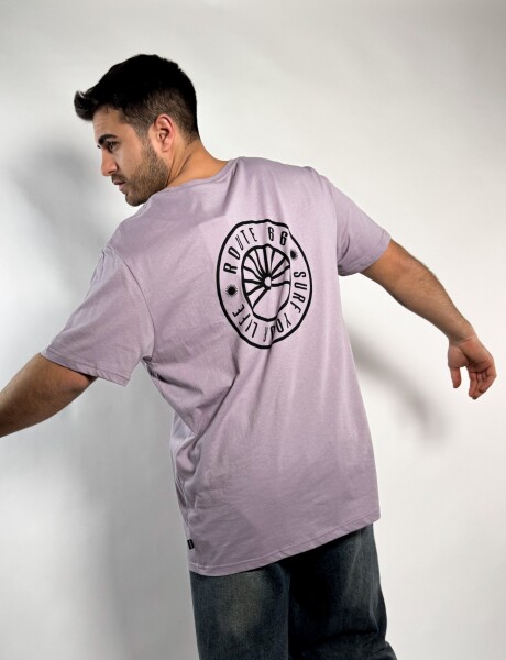 Remera oversize con estampa Londra Morado