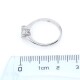 Anillo solitario en oro 18k blanco y brillante central Anillo solitario en oro 18k blanco y brillante central