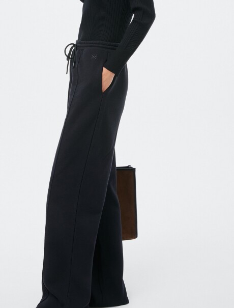 PANTALÓN CON BOLSILLOS - BLANCO NEGRO