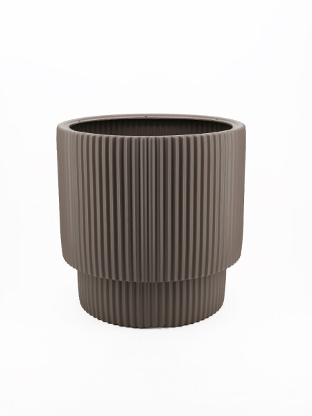 MACETERO VEGA RIPADO BEIGE