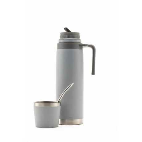 Termo Comet tapa mate Capri 1 Lt + bombilla Gris