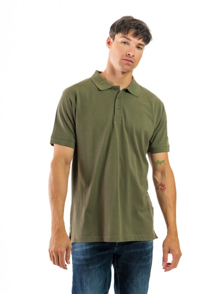 Remera Polo Algodón Kaki