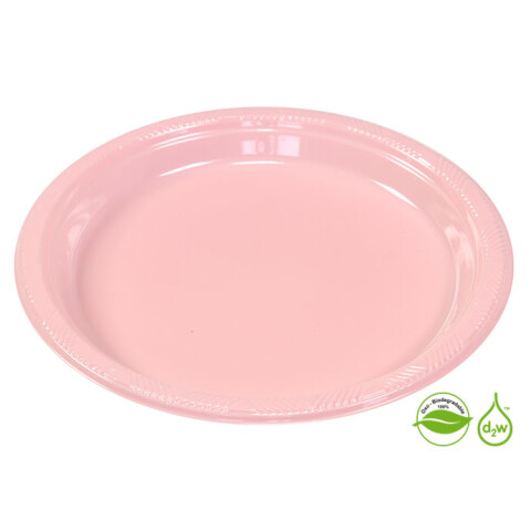 Plato Biodegradable 17cm x10Un Rosado