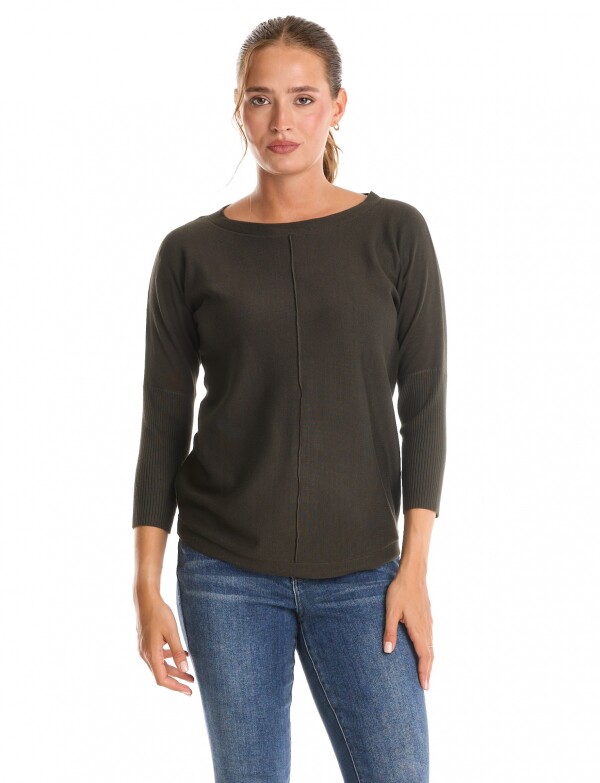 Buzo Espalda Botones VERDE OSCURO