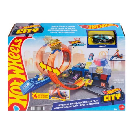 Pista De Autos Hot Wheels Super Estación Policía Pista De Autos Hot Wheels Super Estación Policía