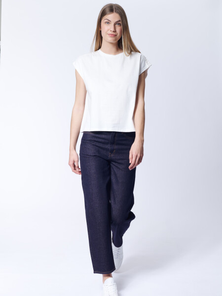 Pantalón de jean recto Azul Oscuro
