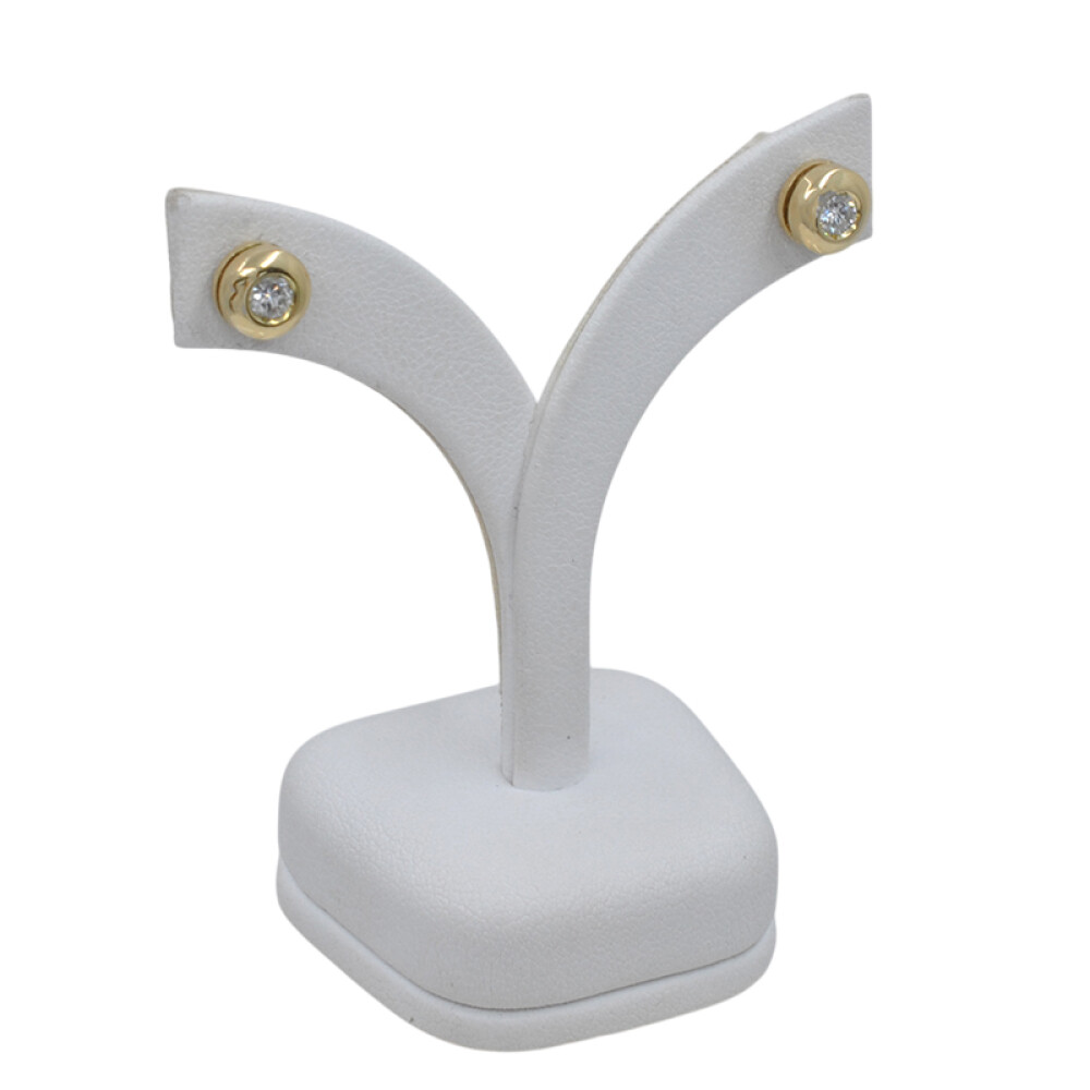 Caravanas oro 18k y brillantes Caravanas oro 18k y brillantes