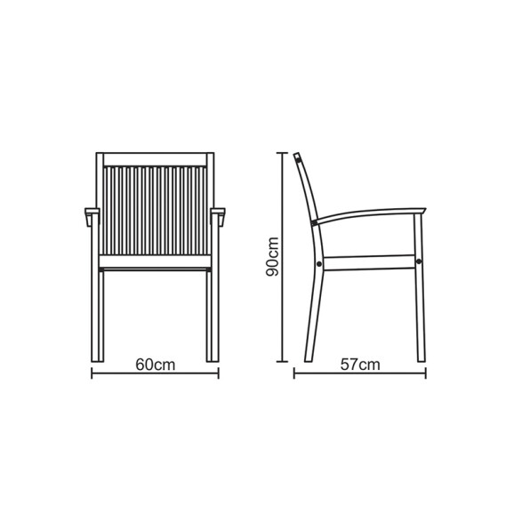 Sillón fijo de madera TB7005