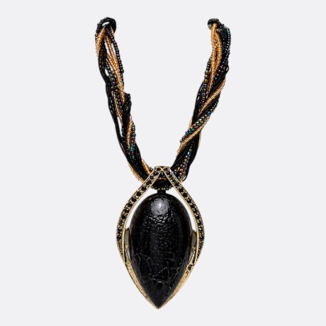 Collar Lágrima Mujer Negro