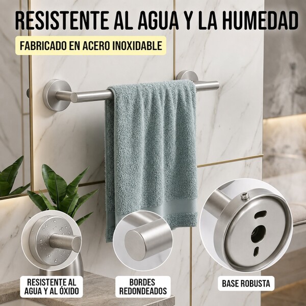 Set De Accesorios Para Baño Juego 10 Piezas Acero Inoxidable IMBACK Color Plateado Set De Accesorios Para Baño Juego 10 Piezas Acero Inoxidable IMBACK Color Plateado