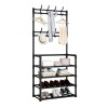 Zapatera Perchero Organizador Rack Multifuncional con 4 Estantes Zapatera Perchero Organizador Rack Multifuncional con 4 Estantes