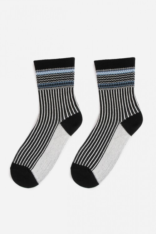 Medias franjas estampa negro
