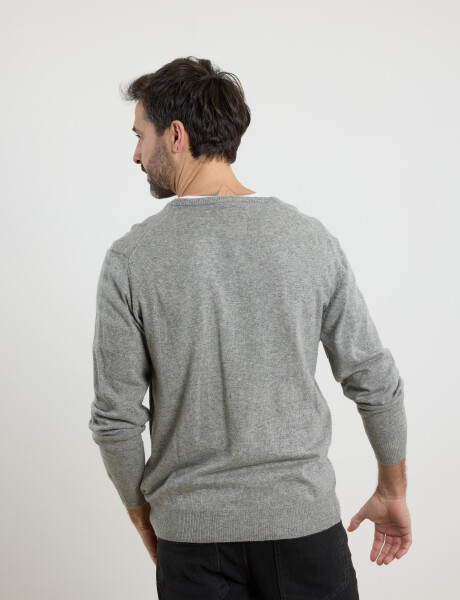 470418 SWEATER HARRY Gris Medio Melange