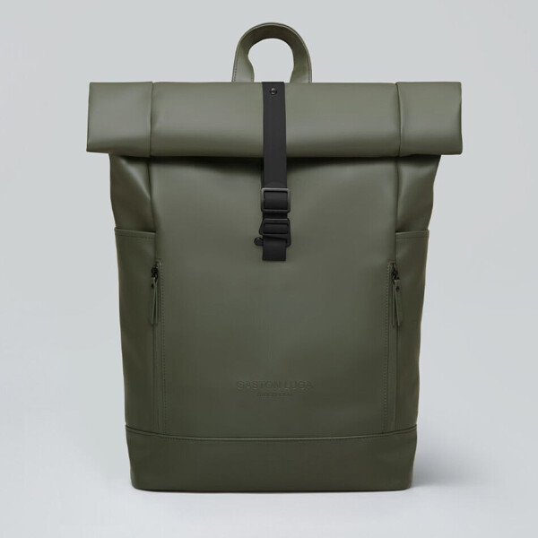 Mochila Gaston Luga Rullen C/Roll-top Notebook Laptop 16" Color Verde Oliva