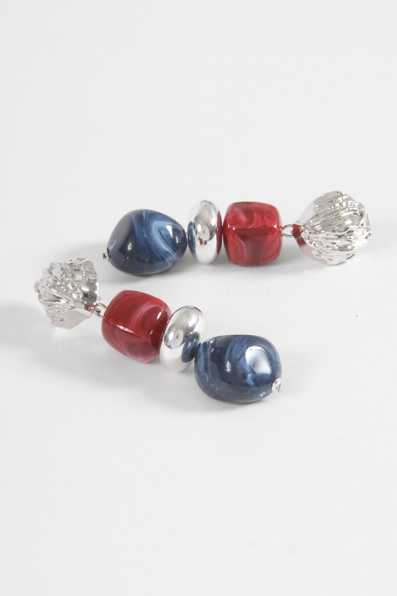 Caravanas largas mix plateado