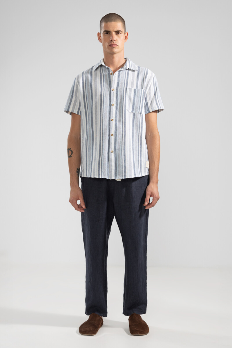 PREMIUM LINEN PANTS Navy