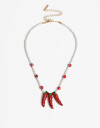 Collares Cortos Perla Collar Corto Perlas Y Pimientos - Blanco Crudo