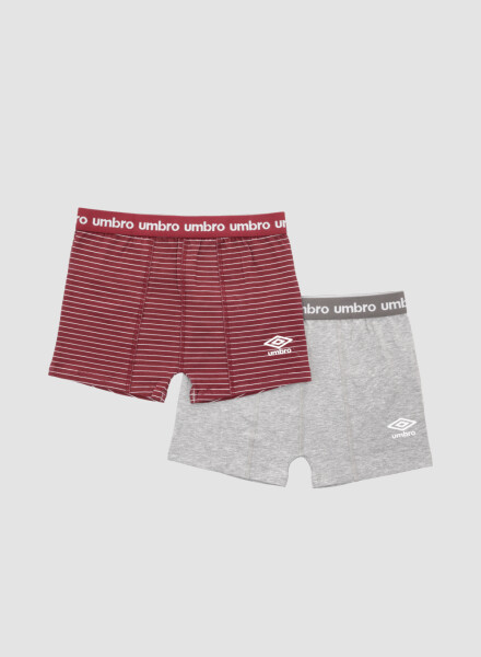 Boxer umbro pack x 2 alg/lyc Bordeaux oscuro