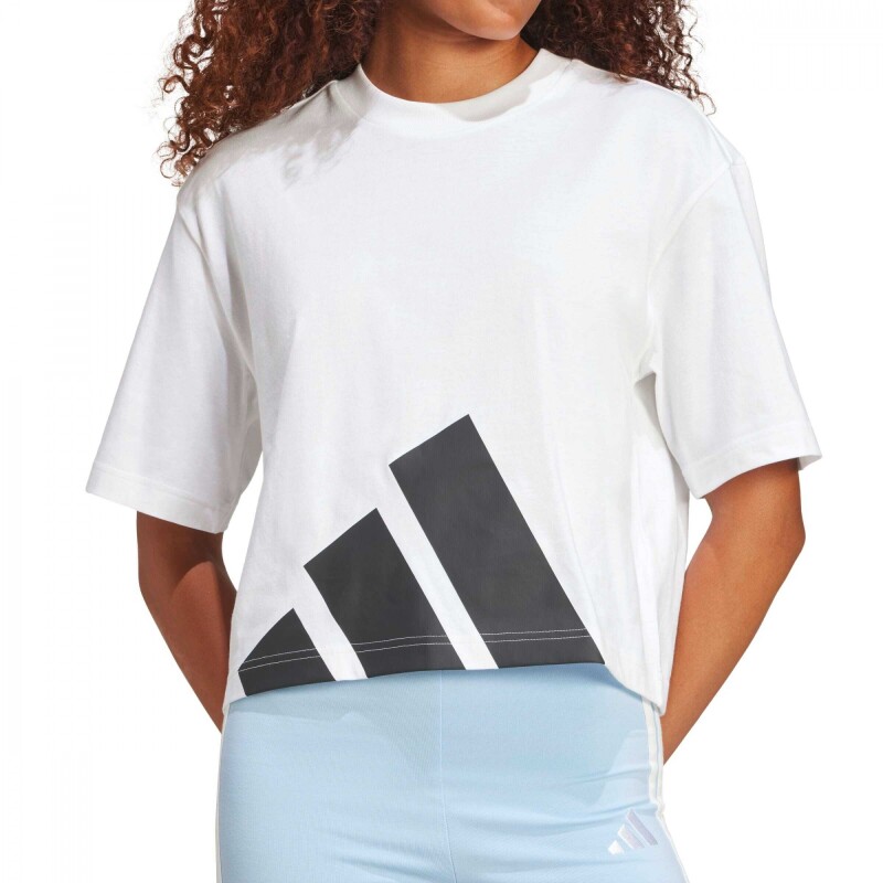 Remera Essentials Big Logo Boyfriend de Mujer Blanco