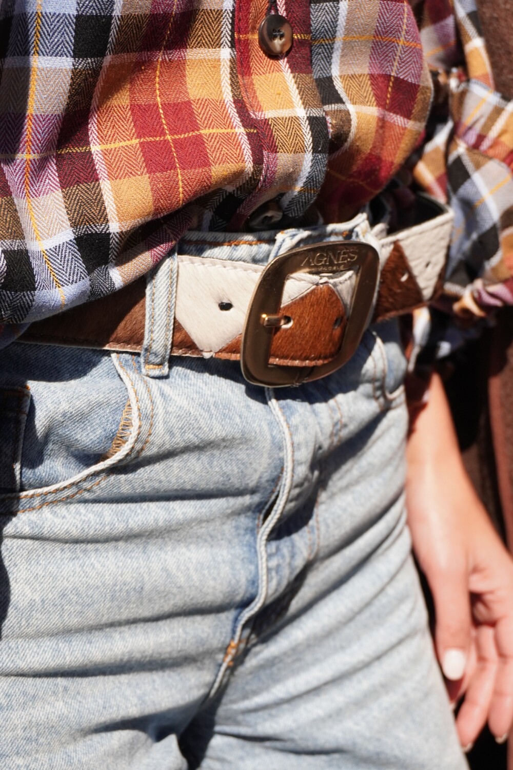 Ajedrez Belt Blanco / Marrón