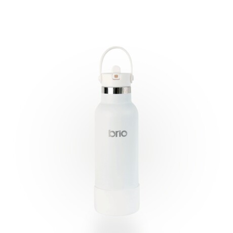 Set de lunchera de neopreno y botella de acero inoxidable 500ml brio set florcitas colores/blanco