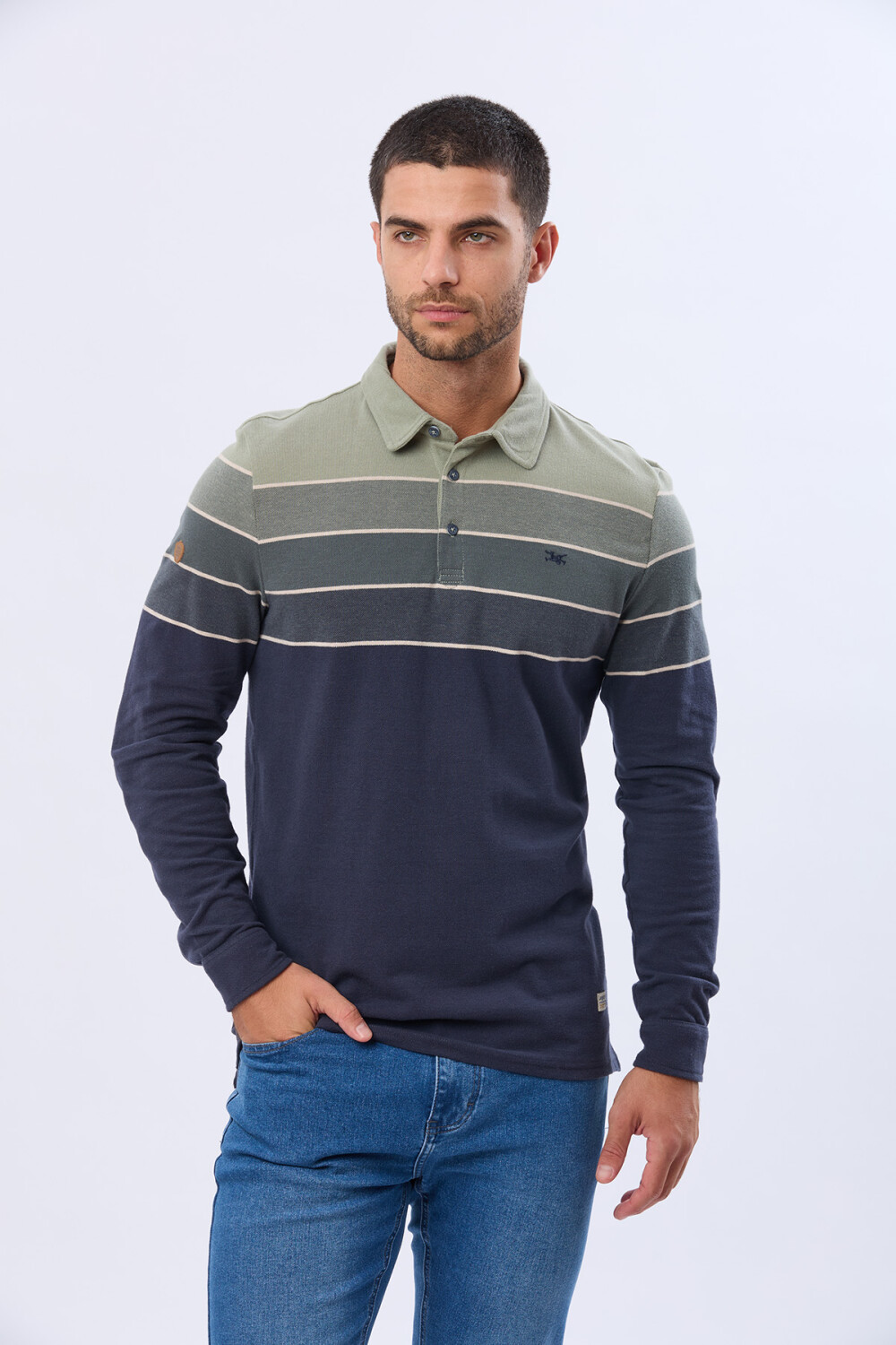 POLO PIQUE RAYADA Verde