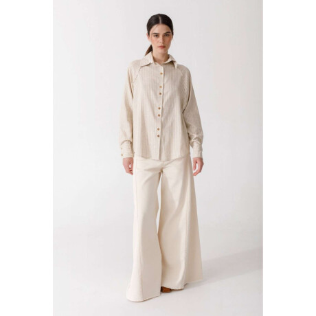 Camisa Raglan Rayas Beige