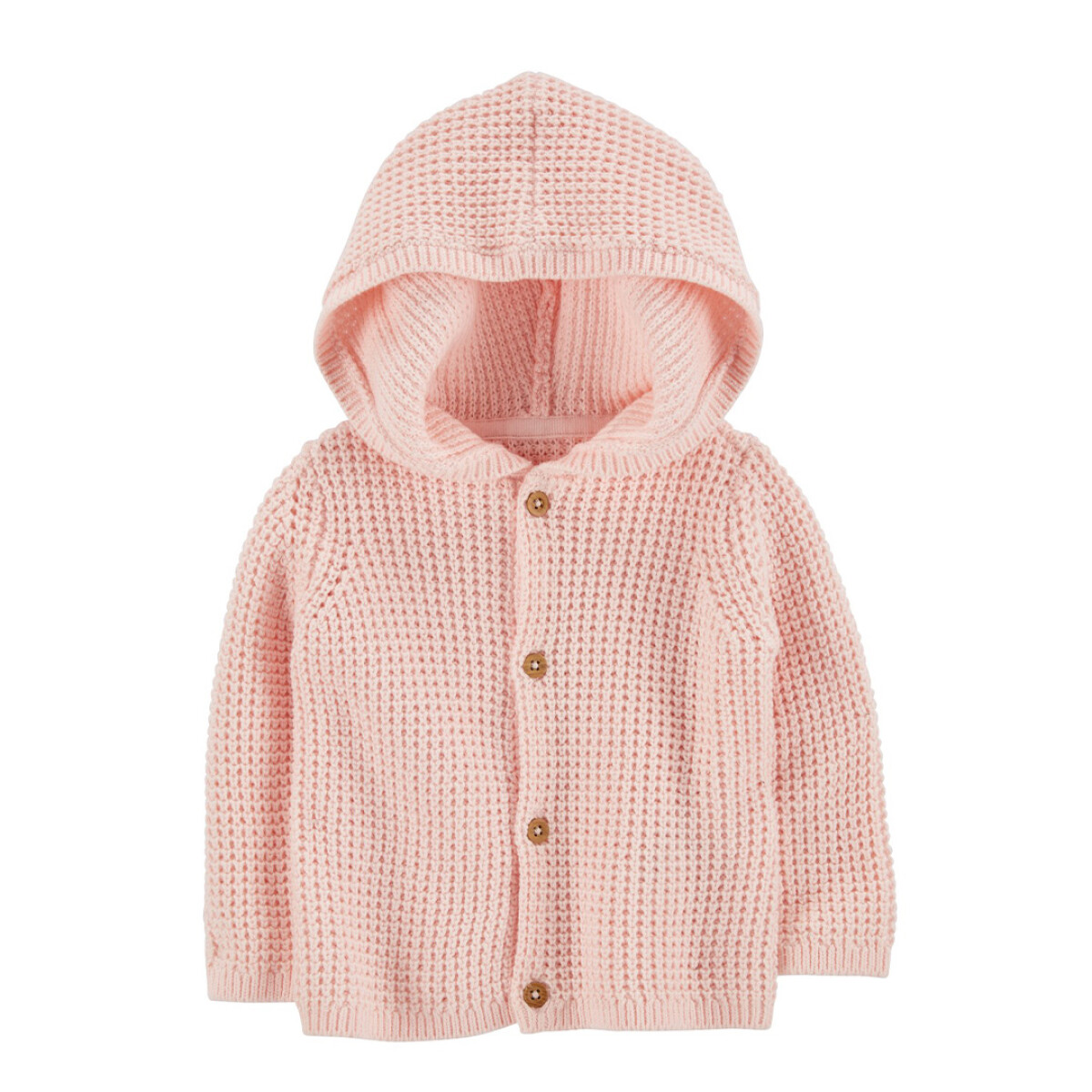 Saco de Punto Carters con Capucha y Botones - ROSA 
