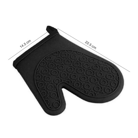 Manopla Guante de Silicona Agarradera Antideslizante Cocina Negro