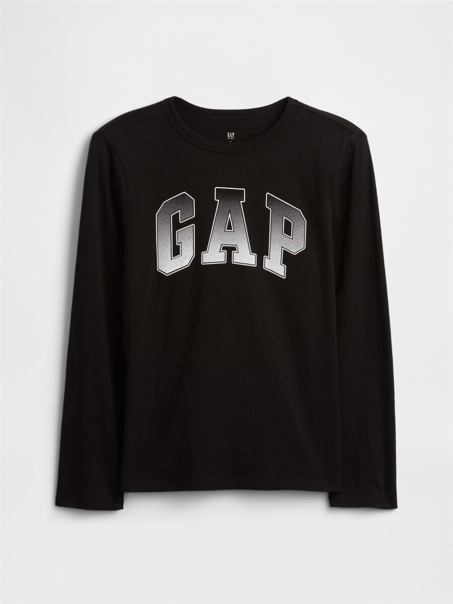 Remera Logo Gap Niño - True Black 