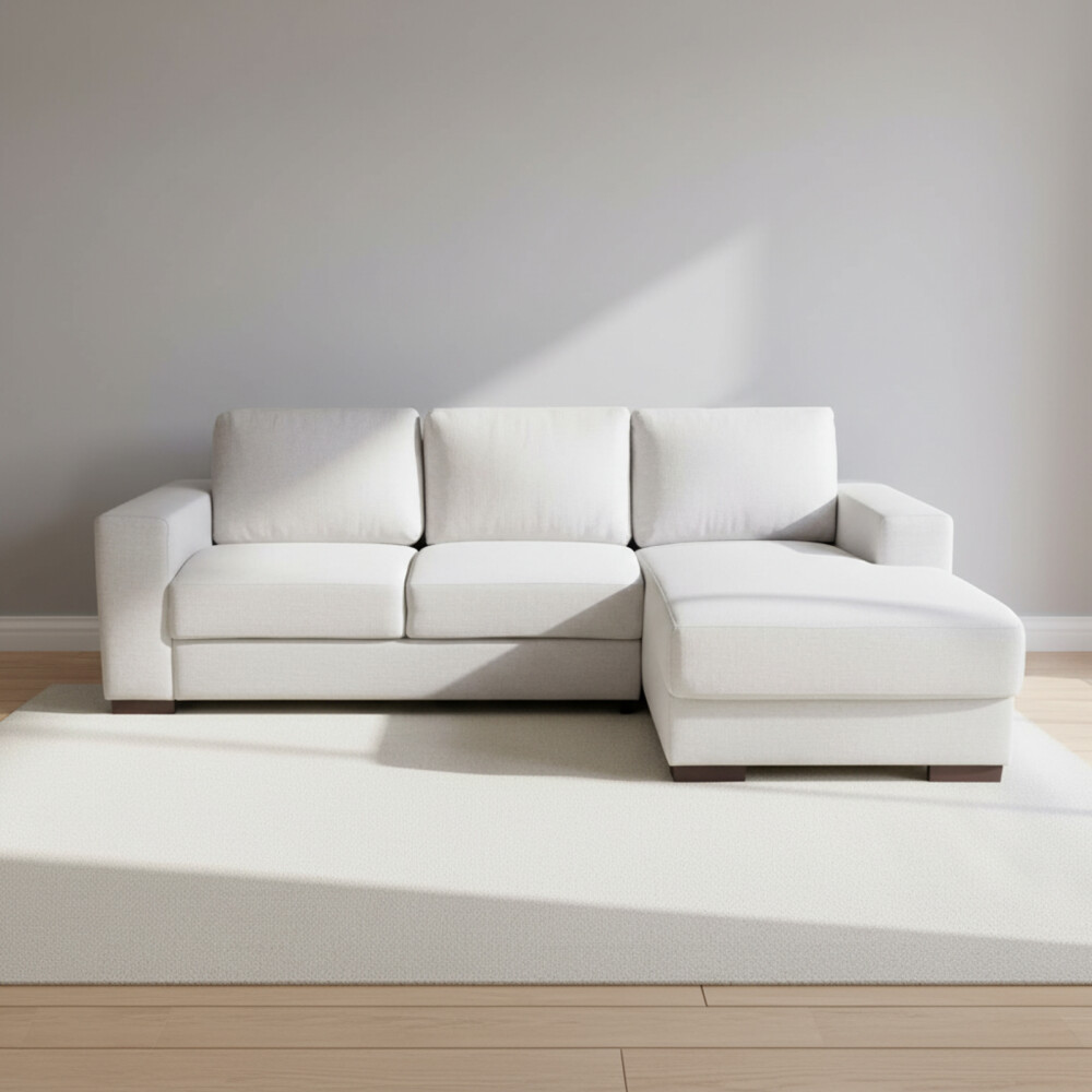 SOFA C/CHAISE MÁS DE 4 CUERPOS TELA NATURAL-BEIGE SMART BEIGE