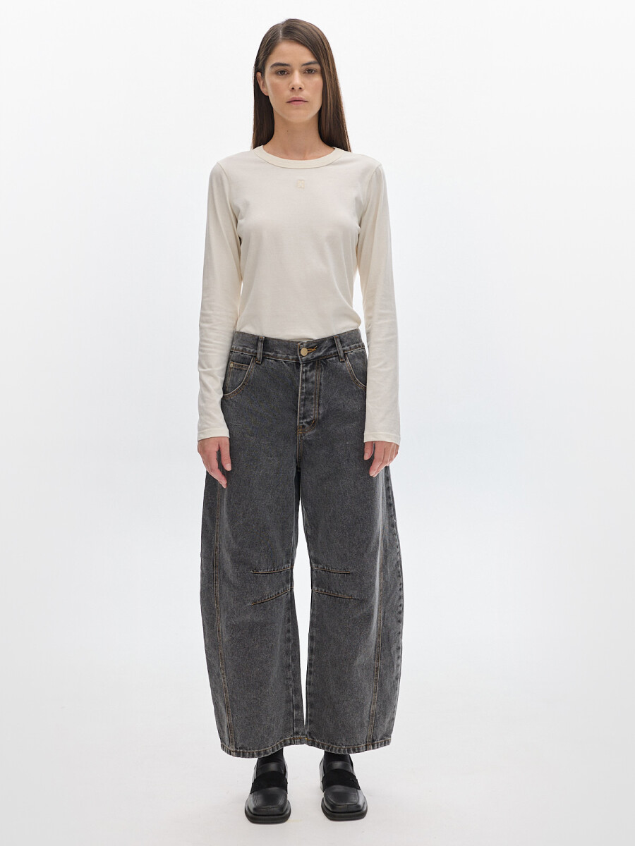 Jean Barrel Washed - Stone 