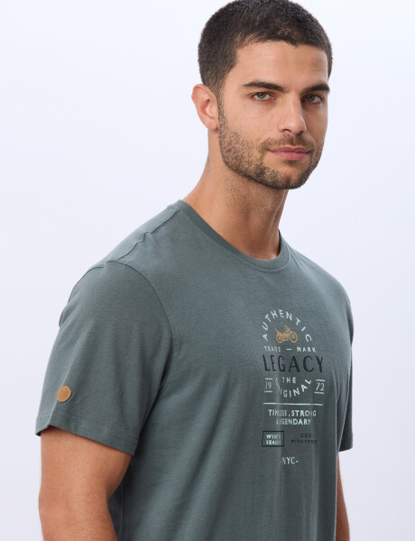 REMERA ESTAMPADA DE ALGODÓN Verde