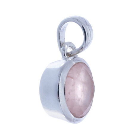 Dije de plata 925 con Cuarzo rosa. Dije de plata 925 con Cuarzo rosa.