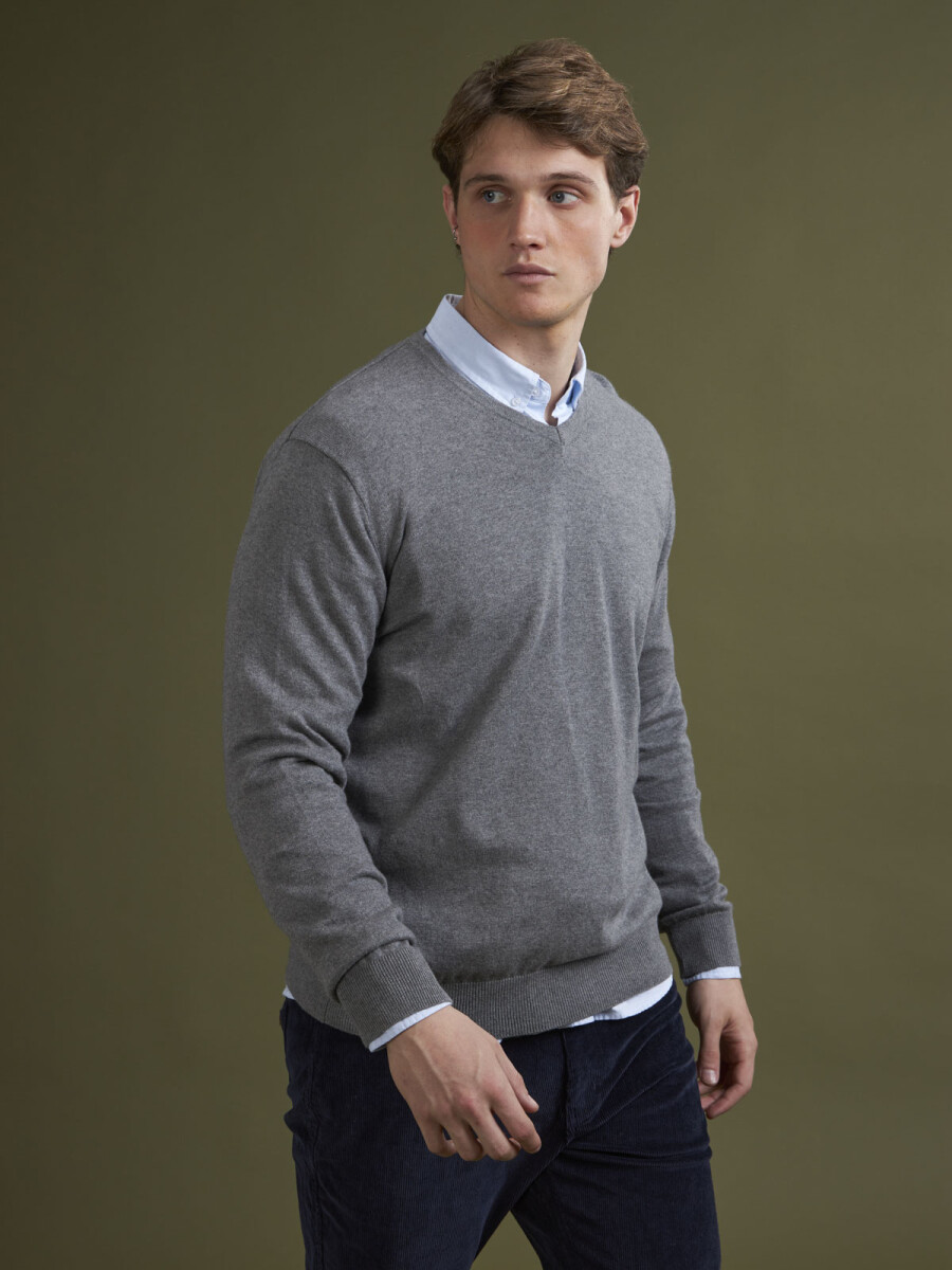 SWEATER HARLEM 3.0 - GRIS MEDIO MELANGE 