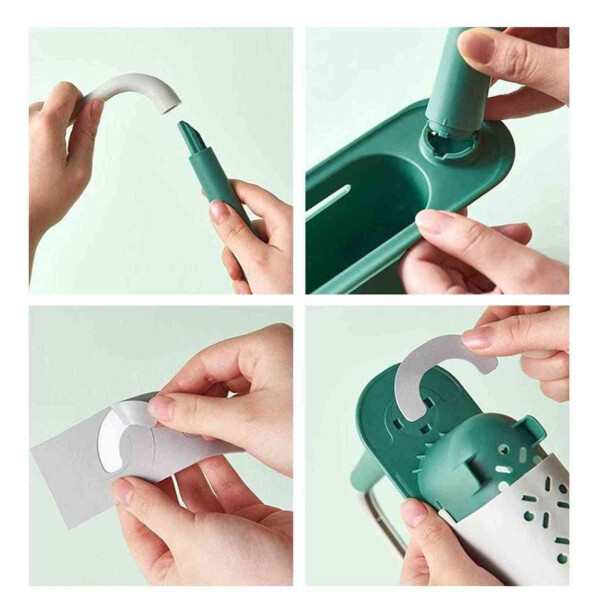 Organizador Extensible Escurridor Base Fregadero Pileta Variante Color Verde