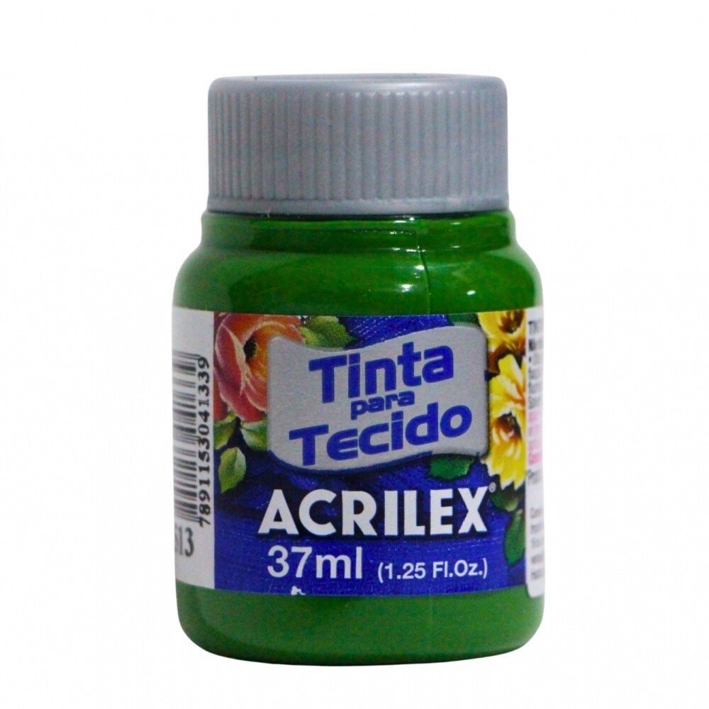 PINTURA PARA TELA 37 ML ACRILEX COLOR VERDE MUSGO 513 PINTURA PARA TELA 37 ML ACRILEX COLOR VERDE MUSGO 513