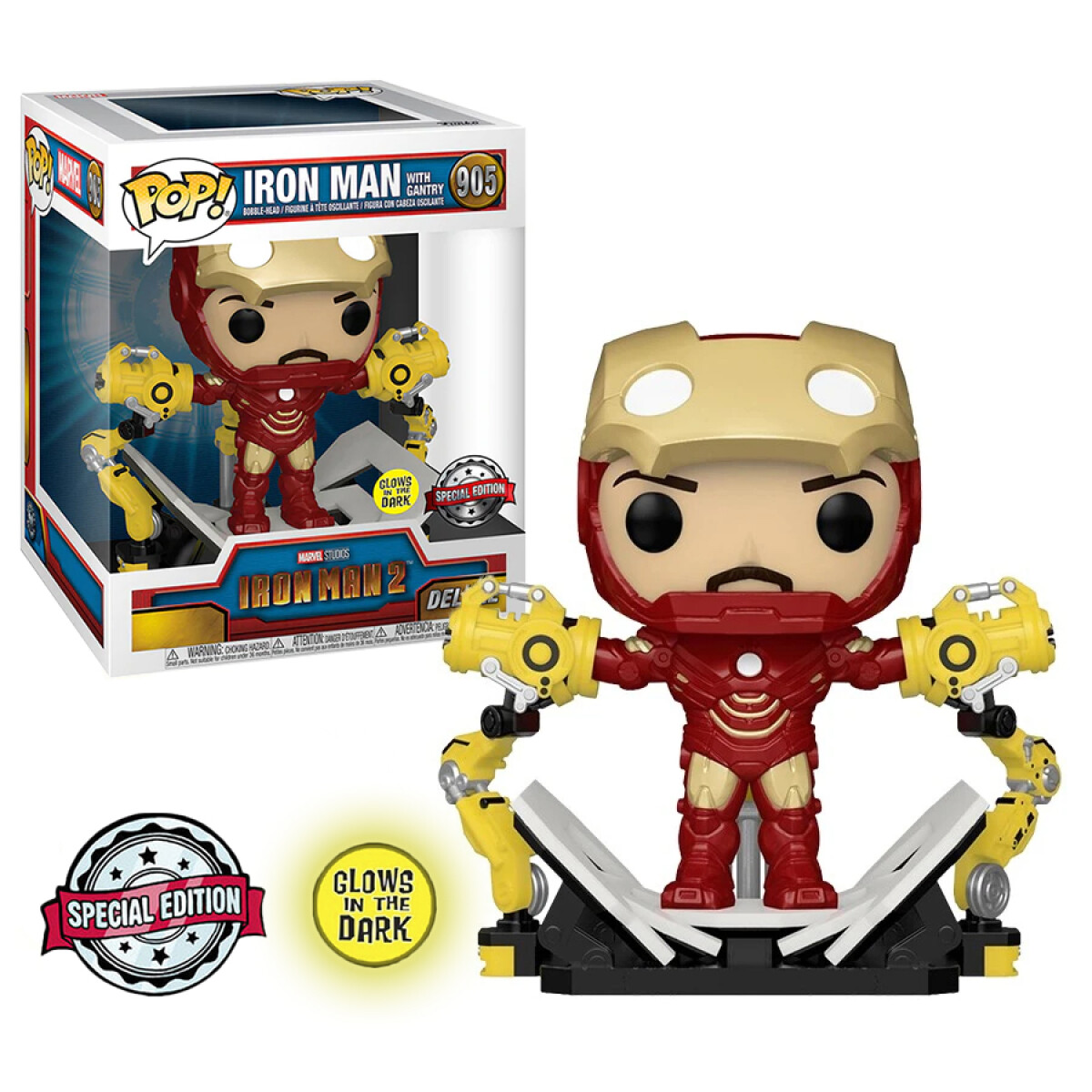 Iron Man with Gantry · Iron Man 2 [Exclusivo Deluxe] - 905 