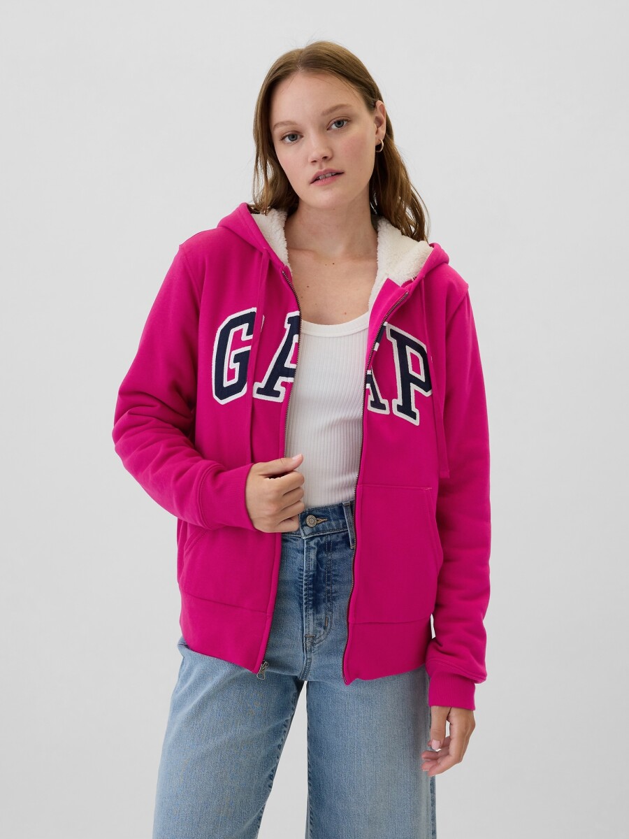 Canguro Con Corderito Logo Gap Mujer - Bright Beet 