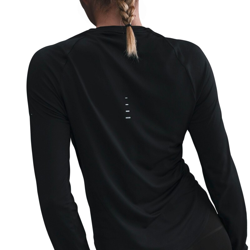 Remera Nike Swift Dri-Fit Uv Manga Larga Media larga de Mujer Negro
