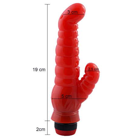 Vibrador Gusanito Doble Placer Rojo