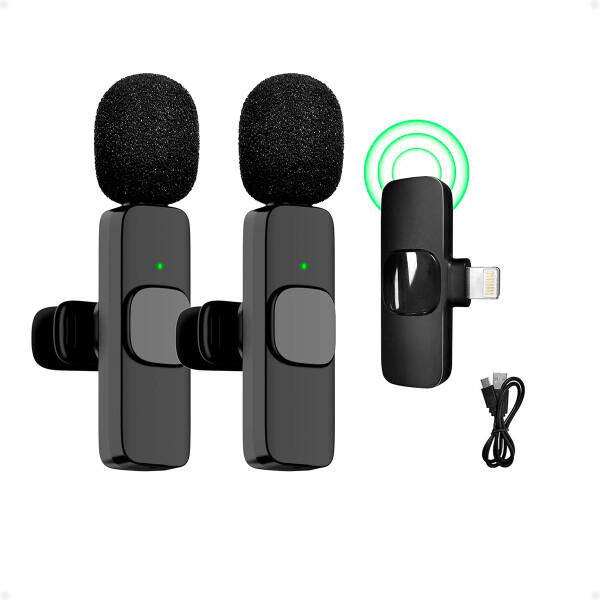 Micrófono De Solapa Inalámbrico Doble Para Iphone Micrófono De Solapa Inalámbrico Doble Para Iphone