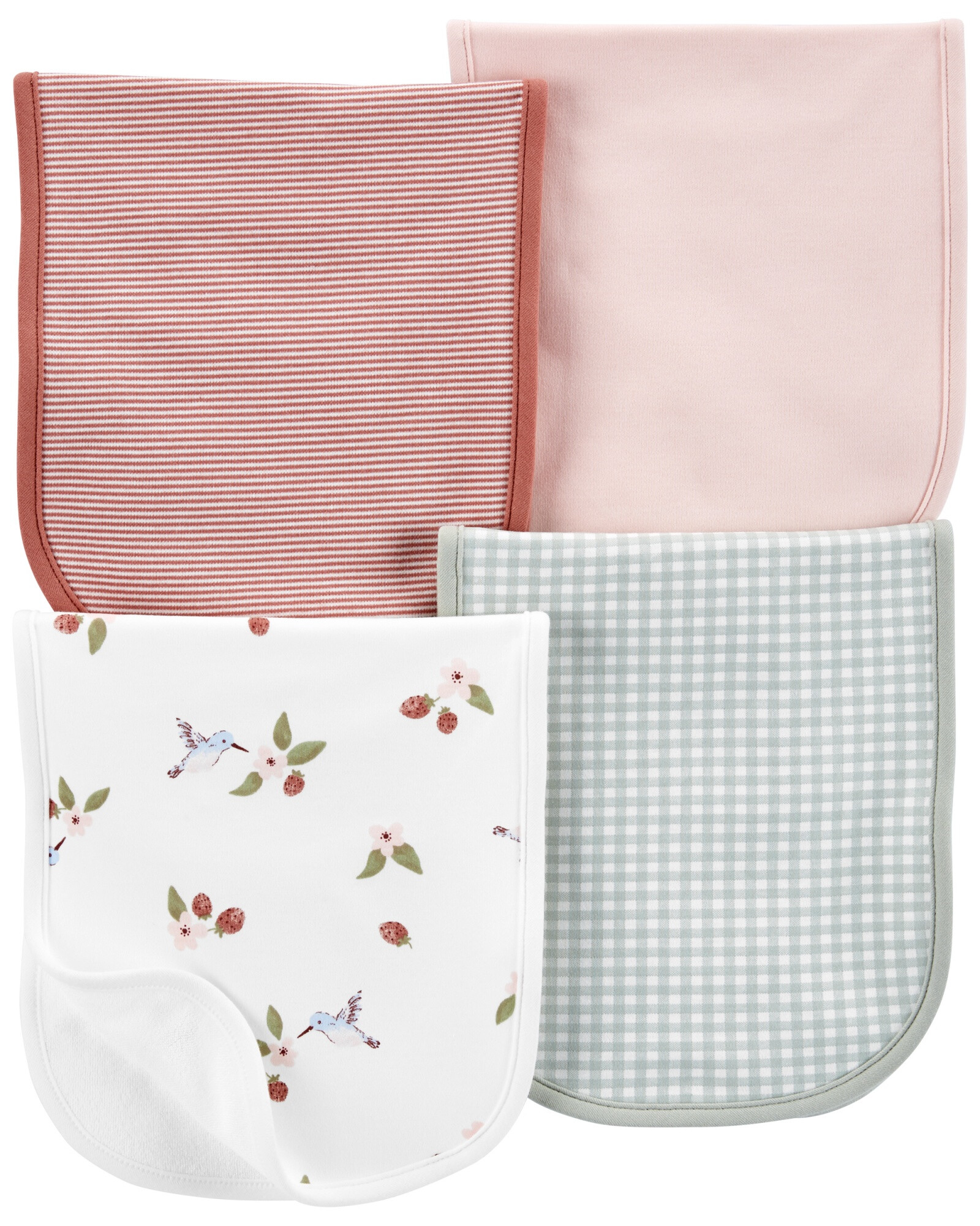 Pack cuatro babitas de algodón diferentes diseños 0