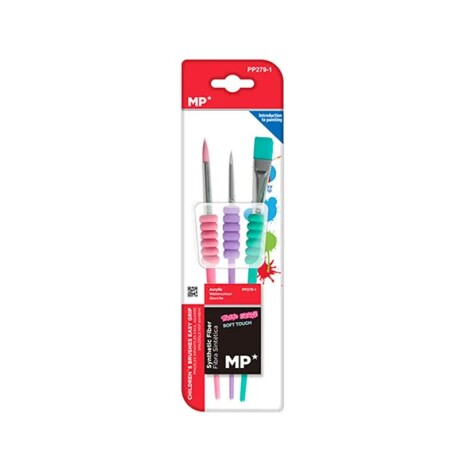 Pincel MP Soft Touch Rosado, Violeta y Turquesa