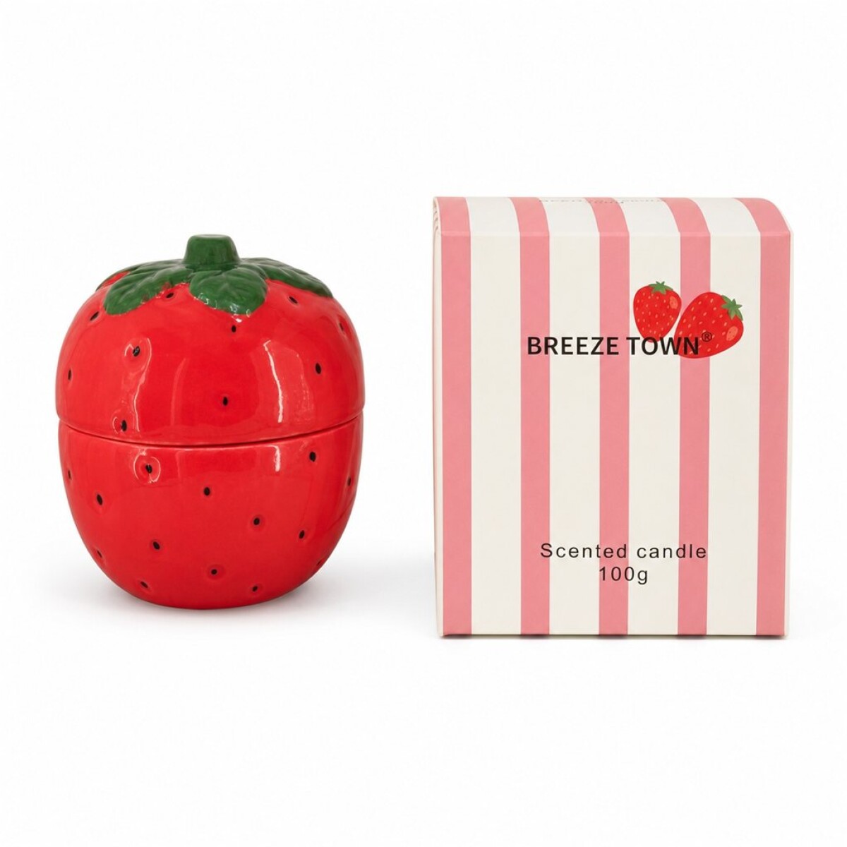 VELA AROMATICA DE FRUTA CON TAPA FRUTILLA 