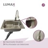 Pileta de cocina Lumax Acero Simple Canilla flexible 55x40 cm Plateado