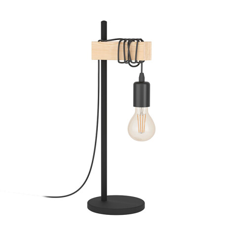 Lámpara de mesa madera/portalámparas E27 TOWNSHEND EG6030