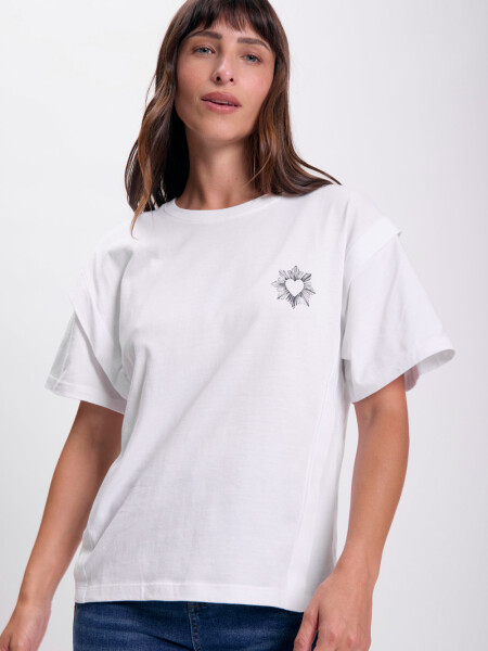 Remera estampa Corazón Blanco