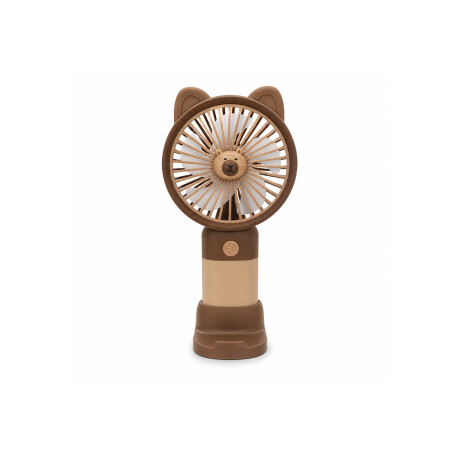 Mini ventilador portátil Carpincho – recargable y con base Marron Oscuro